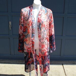 𝅺JORJA Floral Kimono M Boho Festival Pink